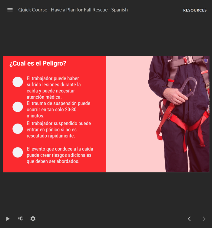 Have a Plan for Fall Rescue - Quick Course (Spanish) - Image 3
