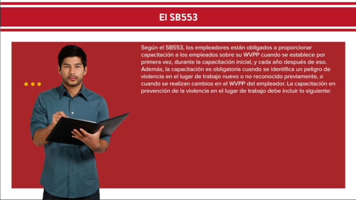 Workplace Violence and Prevention - CA Employees - Spanish - Image 4